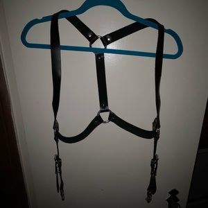 Y-Back Leather Harness Suspenders